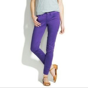 NWOT Madewell violet skinny jeans